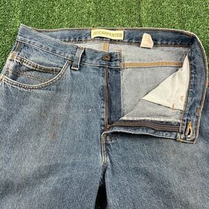 Vintage Faded‎ Glory Carpenter Jeans Mens 33x29" Blue Denim Baggy Straight Y2K